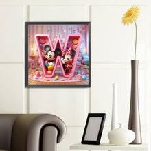 Load image into Gallery viewer, Diamond Painting - Full Round - Mickey and Minnie letters (40*40CM)
