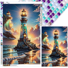 Load image into Gallery viewer, Diamond Painting - Full Round - Lighthouse by the sea (55*85CM)
