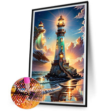 Load image into Gallery viewer, Diamond Painting - Full Round - Lighthouse by the sea (55*85CM)
