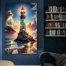 Load image into Gallery viewer, Diamond Painting - Full Round - Lighthouse by the sea (55*85CM)
