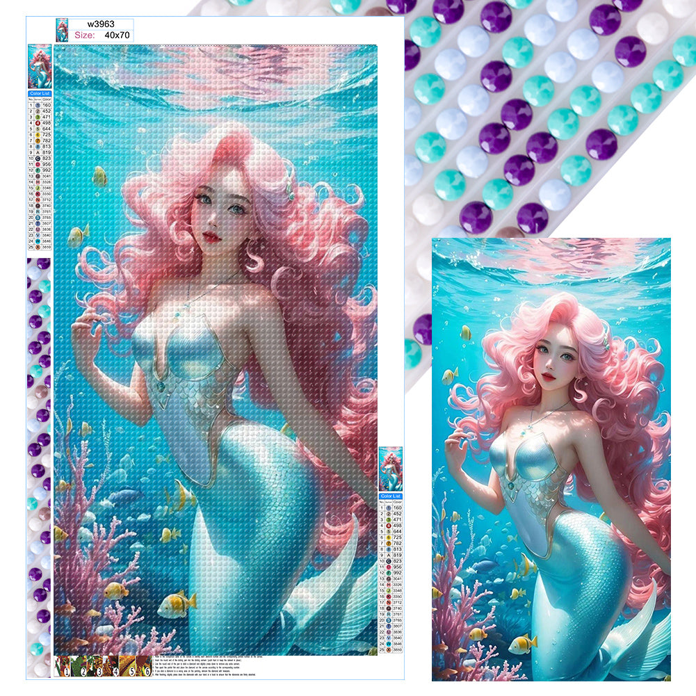 Diamond Painting - Full Round - Mermaid girl (40*70CM)