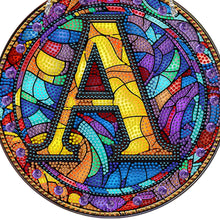 Load image into Gallery viewer, Double Sided Letter A Suncatcher Diamond Drawing Hanging Ornament for Home Decor

