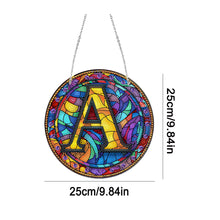 Load image into Gallery viewer, Double Sided Letter A Suncatcher Diamond Drawing Hanging Ornament for Home Decor
