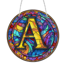 Load image into Gallery viewer, Double Sided Letter A Suncatcher Diamond Drawing Hanging Ornament for Home Decor
