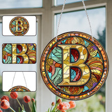 Load image into Gallery viewer, Double Sided Letter B Suncatcher Diamond Drawing Hanging Ornament for Home Decor
