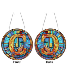 Load image into Gallery viewer, Double Sided Letter C Suncatcher Diamond Drawing Hanging Ornament for Home Decor

