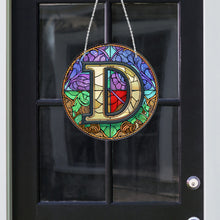 Load image into Gallery viewer, Double Sided Letter D Suncatcher Diamond Drawing Hanging Ornament for Home Decor
