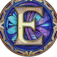 Load image into Gallery viewer, Double Sided Letter E Suncatcher Diamond Drawing Hanging Ornament for Home Decor

