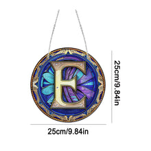 Load image into Gallery viewer, Double Sided Letter E Suncatcher Diamond Drawing Hanging Ornament for Home Decor
