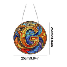 Load image into Gallery viewer, Double Sided Letter G Suncatcher Diamond Drawing Hanging Ornament for Home Decor
