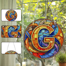 Load image into Gallery viewer, Double Sided Letter G Suncatcher Diamond Drawing Hanging Ornament for Home Decor
