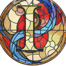 Load image into Gallery viewer, Double Sided Letter I Suncatcher Diamond Drawing Hanging Ornament for Home Decor
