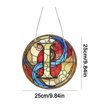 Load image into Gallery viewer, Double Sided Letter I Suncatcher Diamond Drawing Hanging Ornament for Home Decor
