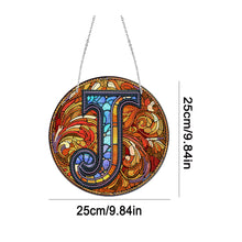 Load image into Gallery viewer, Double Sided Letter J Suncatcher Diamond Drawing Hanging Ornament for Home Decor
