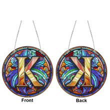 Load image into Gallery viewer, Double Sided Letter K Suncatcher Diamond Drawing Hanging Ornament for Home Decor
