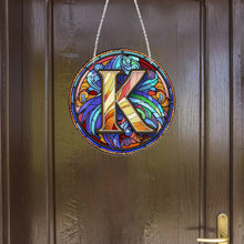 Load image into Gallery viewer, Double Sided Letter K Suncatcher Diamond Drawing Hanging Ornament for Home Decor
