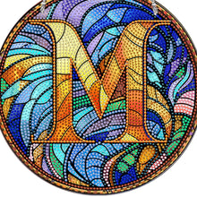 Load image into Gallery viewer, Double Sided Letter M Suncatcher Diamond Drawing Hanging Ornament for Home Decor

