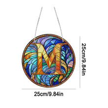 Load image into Gallery viewer, Double Sided Letter M Suncatcher Diamond Drawing Hanging Ornament for Home Decor
