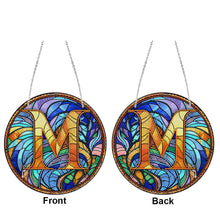Load image into Gallery viewer, Double Sided Letter M Suncatcher Diamond Drawing Hanging Ornament for Home Decor
