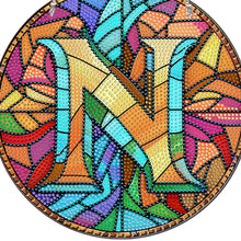 Load image into Gallery viewer, Double Sided Letter N Suncatcher Diamond Drawing Hanging Ornament for Home Decor
