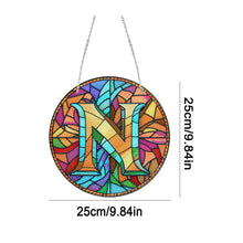 Load image into Gallery viewer, Double Sided Letter N Suncatcher Diamond Drawing Hanging Ornament for Home Decor
