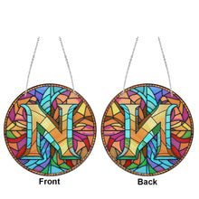 Load image into Gallery viewer, Double Sided Letter N Suncatcher Diamond Drawing Hanging Ornament for Home Decor
