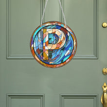 Load image into Gallery viewer, Double Sided Letter P Suncatcher Diamond Drawing Hanging Ornament for Home Decor
