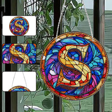 Load image into Gallery viewer, Double Sided Letter S Suncatcher Diamond Drawing Hanging Ornament for Home Decor
