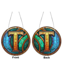 Load image into Gallery viewer, Double Sided Letter T Suncatcher Diamond Drawing Hanging Ornament for Home Decor
