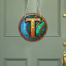 Load image into Gallery viewer, Double Sided Letter T Suncatcher Diamond Drawing Hanging Ornament for Home Decor
