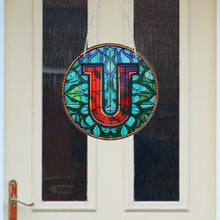 Load image into Gallery viewer, Double Sided Letter U Suncatcher Diamond Drawing Hanging Ornament for Home Decor
