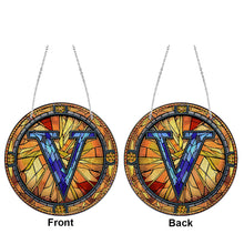 Load image into Gallery viewer, Double Sided Letter V Suncatcher Diamond Drawing Hanging Ornament for Home Decor
