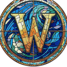 Load image into Gallery viewer, Double Sided Letter W Suncatcher Diamond Drawing Hanging Ornament for Home Decor
