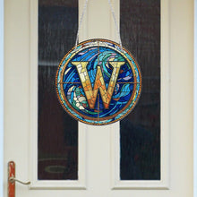 Load image into Gallery viewer, Double Sided Letter W Suncatcher Diamond Drawing Hanging Ornament for Home Decor
