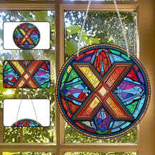 Load image into Gallery viewer, Double Sided Letter X Suncatcher Diamond Drawing Hanging Ornament for Home Decor
