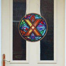 Load image into Gallery viewer, Double Sided Letter X Suncatcher Diamond Drawing Hanging Ornament for Home Decor
