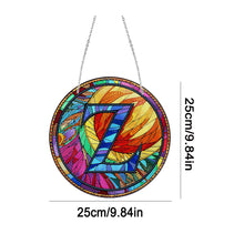 Load image into Gallery viewer, Double Sided Letter Z Suncatcher Diamond Drawing Hanging Ornament for Home Decor
