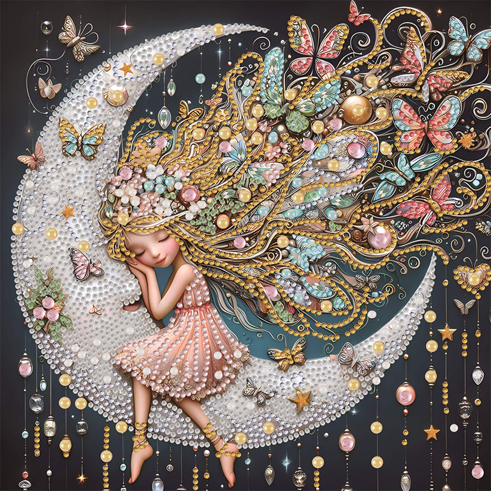 Diamond Painting - Partial Special Shaped - Elf girl (30*30CM)