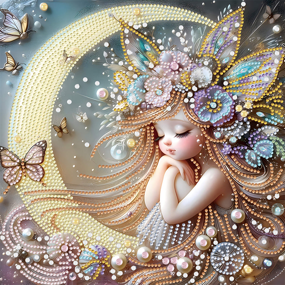 Diamond Painting - Partial Special Shaped - Elf girl (30*30CM)