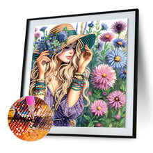 Load image into Gallery viewer, Diamond Painting - Partial Special Shaped - Flower beauty (30*30CM)
