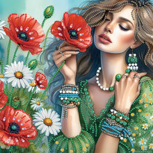Load image into Gallery viewer, Diamond Painting - Partial Special Shaped - Flower beauty (30*30CM)
