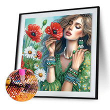 Load image into Gallery viewer, Diamond Painting - Partial Special Shaped - Flower beauty (30*30CM)
