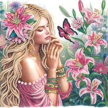 Load image into Gallery viewer, Diamond Painting - Partial Special Shaped - Flower beauty (30*30CM)
