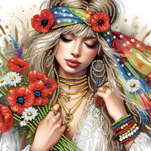 Load image into Gallery viewer, Diamond Painting - Partial Special Shaped - Flower beauty (30*30CM)
