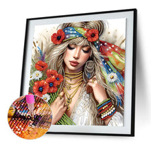 Load image into Gallery viewer, Diamond Painting - Partial Special Shaped - Flower beauty (30*30CM)
