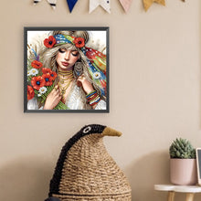 Load image into Gallery viewer, Diamond Painting - Partial Special Shaped - Flower beauty (30*30CM)
