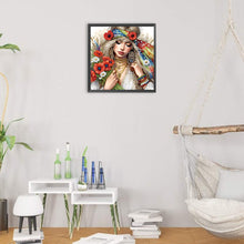 Load image into Gallery viewer, Diamond Painting - Partial Special Shaped - Flower beauty (30*30CM)
