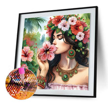 Load image into Gallery viewer, Diamond Painting - Partial Special Shaped - Flower beauty (30*30CM)
