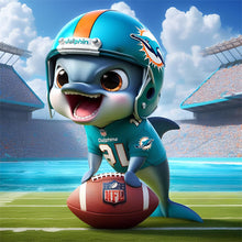Load image into Gallery viewer, Diamond Painting - Full Round - Miami Dolphins football (30*30CM)
