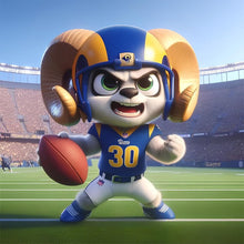 Load image into Gallery viewer, Diamond Painting - Full Round - Los Angeles Rams football (30*30CM)
